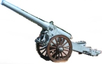 Franzsisches 155-mm-Kurzrohrgeschtz mit Radgrtel