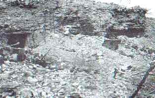 S�dwestliche Teilansicht der zerst�rten Batterie 4-1, 1916