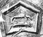 Zerst�rungszustand des Forts Douaumont Anfang M�rz 1916: Fliegerfoto