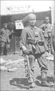 Postanstalt der Sanit�tskompanie 50 im Dorf Damloup bei Verdun, 1916