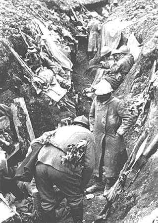 Franzsischer Schtzengraben an vorderster Front, 1917