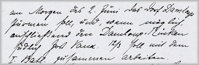 Auszug aus Zimmermanns Kriegstagebuch vom 2. Juni 1916