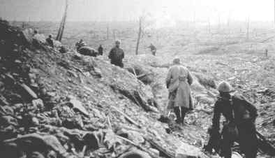 Französischer Angriff im Berg-Chapitre-Wald am 24. Oktober 1916