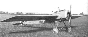 Fokker E.I (Eindecker). Flugzeugtyp, der von Boelcke, B�hme und von Richthofen geflogen wurde, 1916