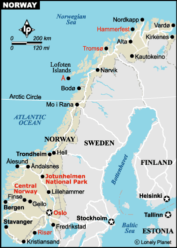 Mappa Norvegia