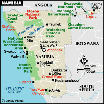Mappa Namibia