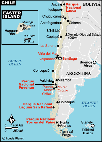 Mappa Cile