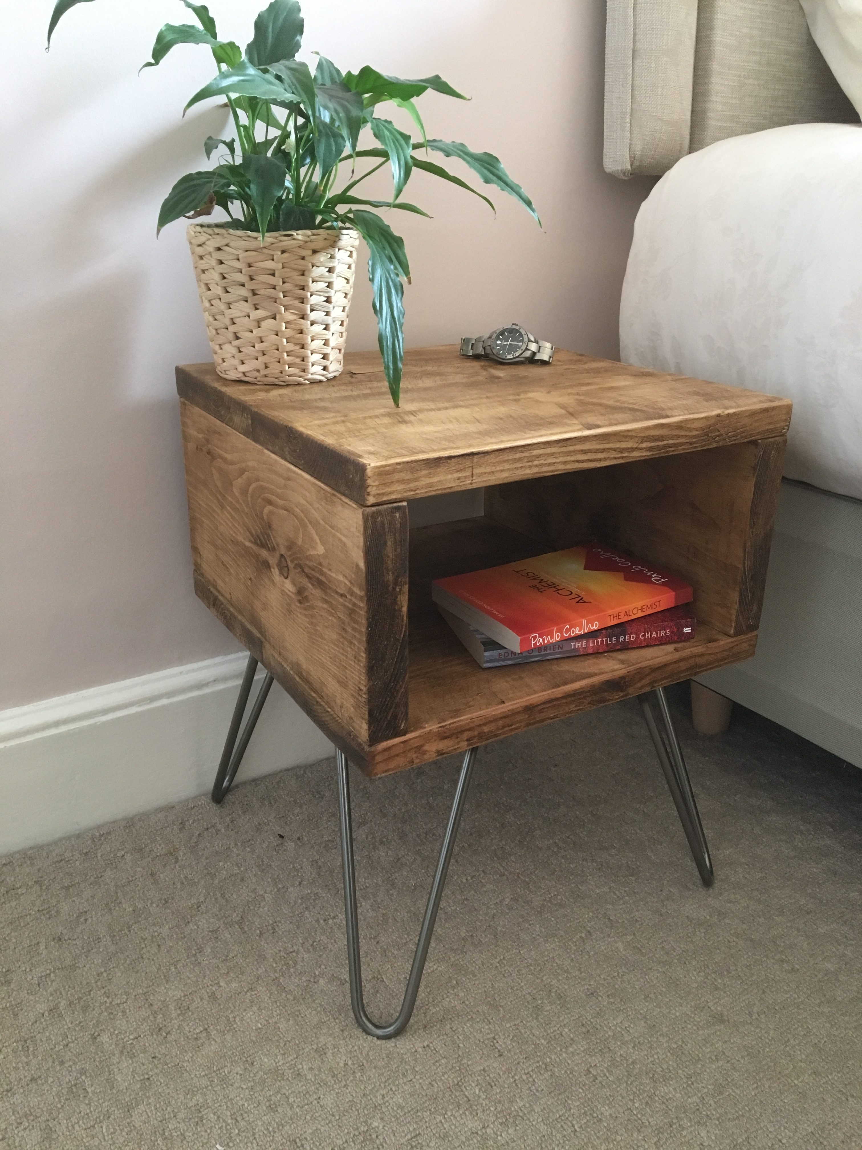 Scaffold bedside table