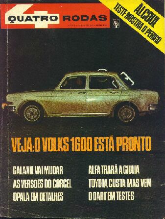 Capa da revista Quatro Rodas no. 97; agosto de 1968.