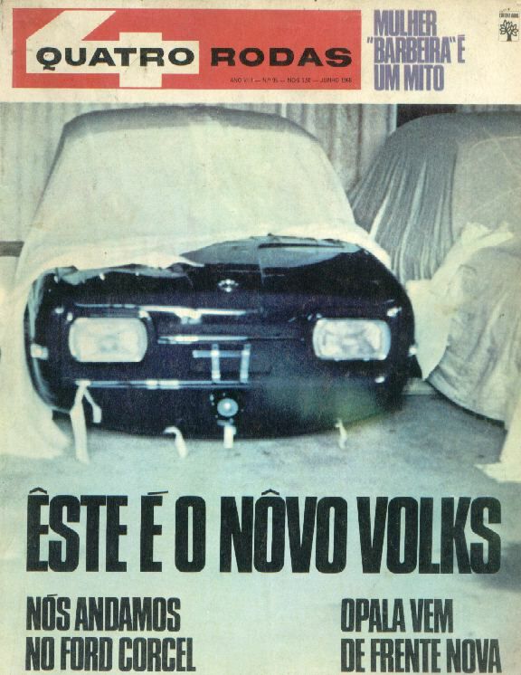Capa da revista Quatro Rodas no. 95; junho de 1968. Cortesia do VW Clube do Rio de Janeiro