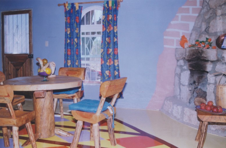 Vista interior de una caba�a