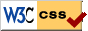 Logo fogli di stile e collegamento al validatore del sito del W3C, con apertura di una nuova pagina