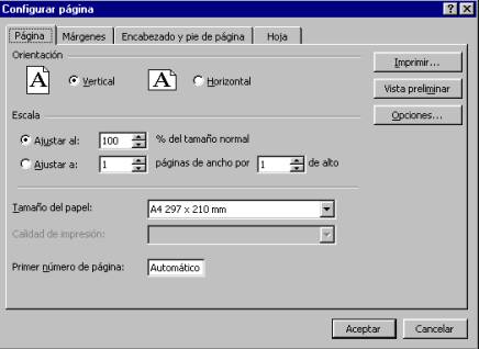 Configurar p�gina