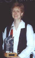 Karen Bennett with her 2000 Aurora Award