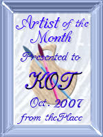 my artist of the month award