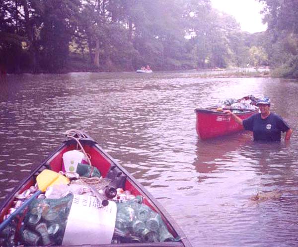 river clean-up above clutter rapid