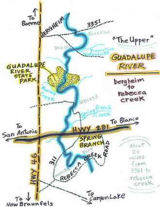 map of the upper guadalupe river