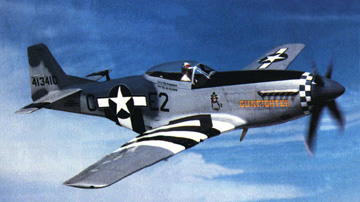 Picture 2.2: Another P-51 in flight. This aircraft was  restored