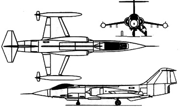 A schematic picture of a F-104