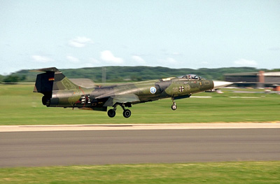 A German Air Force F-104 taking off