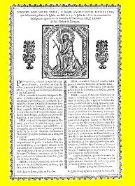 Reproduccion de la bula concedida por el Papa Inocencio XI