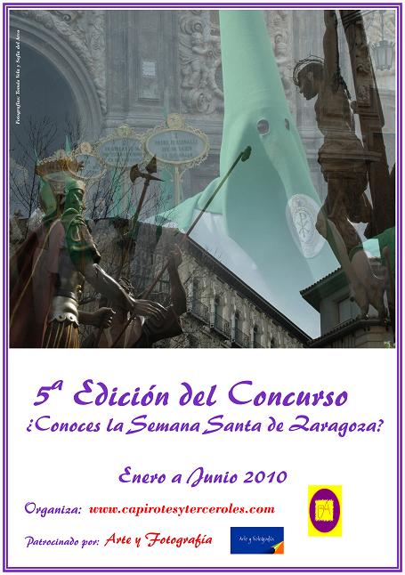 Cartel anunciador de la V Edicin del Concurso Conoces la Semana Santa de Zaragoza?