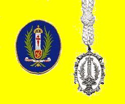 Detalle del escudo y de la medalla.