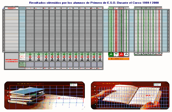 La hoja de c�lculo de Excel.