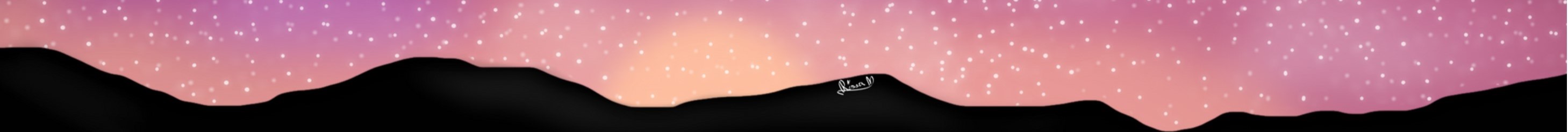 Landscape personal deisgn. Purple, pink, orange, yellow, and black.