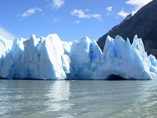 Otra del frente de la lengua oeste del glaciar