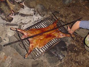 Preparando la cena de navidad
