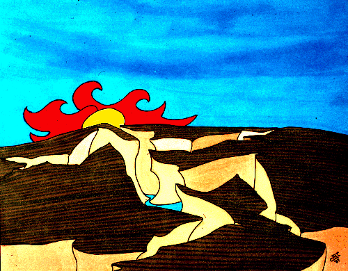 Land-Quake Lady Graphic