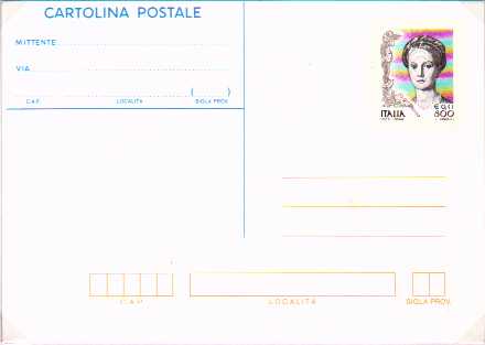 La cartolina postale moderna