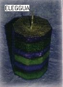 Veladora verde purpura