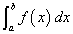 int(f(x),a,b)