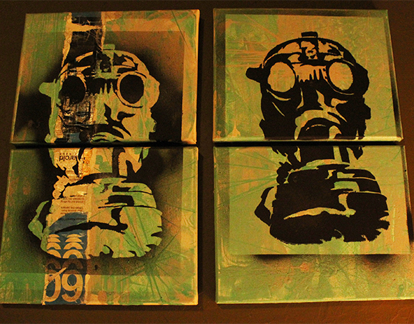 gas mask stencil