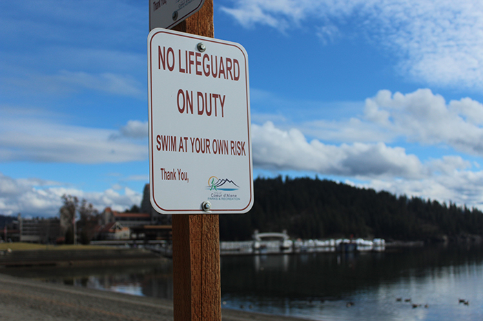 no lifegaurd sign on beach