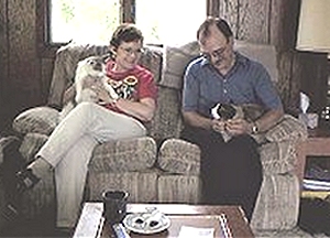 Steve and Shirley with Biffy and Baldwin