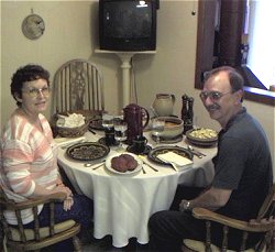 At the table