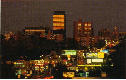 Hamilton by night - Downtown: