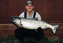 Late run first king I caught out of ship creek 2 Jun 02 weighed 32 Pounds