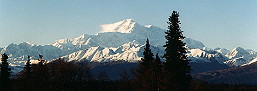 Mt Mckinley in Alaska on a rare clear day on the summit