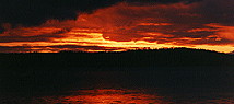 Sunset and sunrise in Alaska