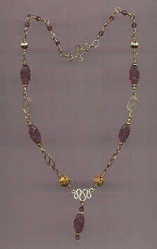 Gold wire necklace