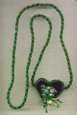 Green heart necklace