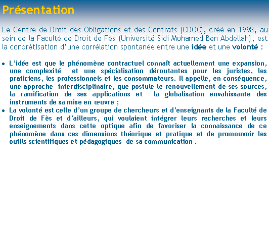 Zone de Texte: Pr�sentation