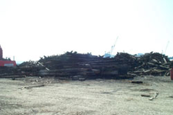 Burnt timbers removed from Queen's Wharf