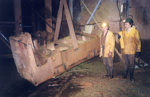 Another 5 ton chassis is transported to the 
        surface.