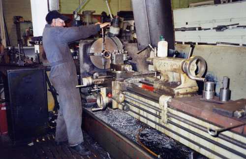 A machinist at work