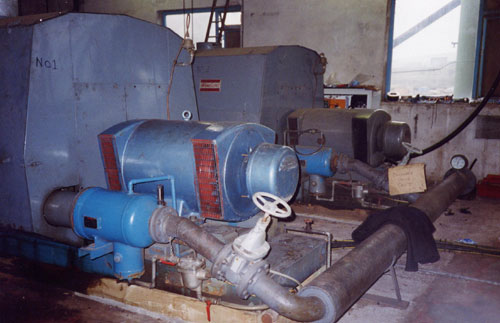New(ish) second-hand air compressors at South Crofty.
